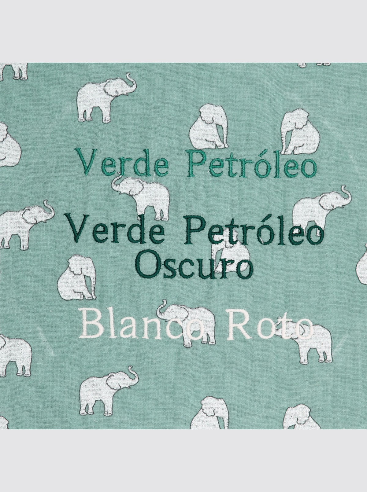 Saco Burbuja Bambula Verde Elefantes