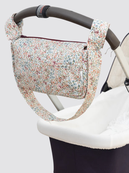 Petit sac à roulettes imperméable blanc bordeaux