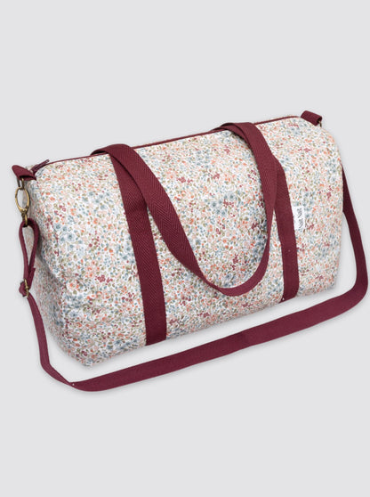 White Burgundy Waterproof Travel Bag