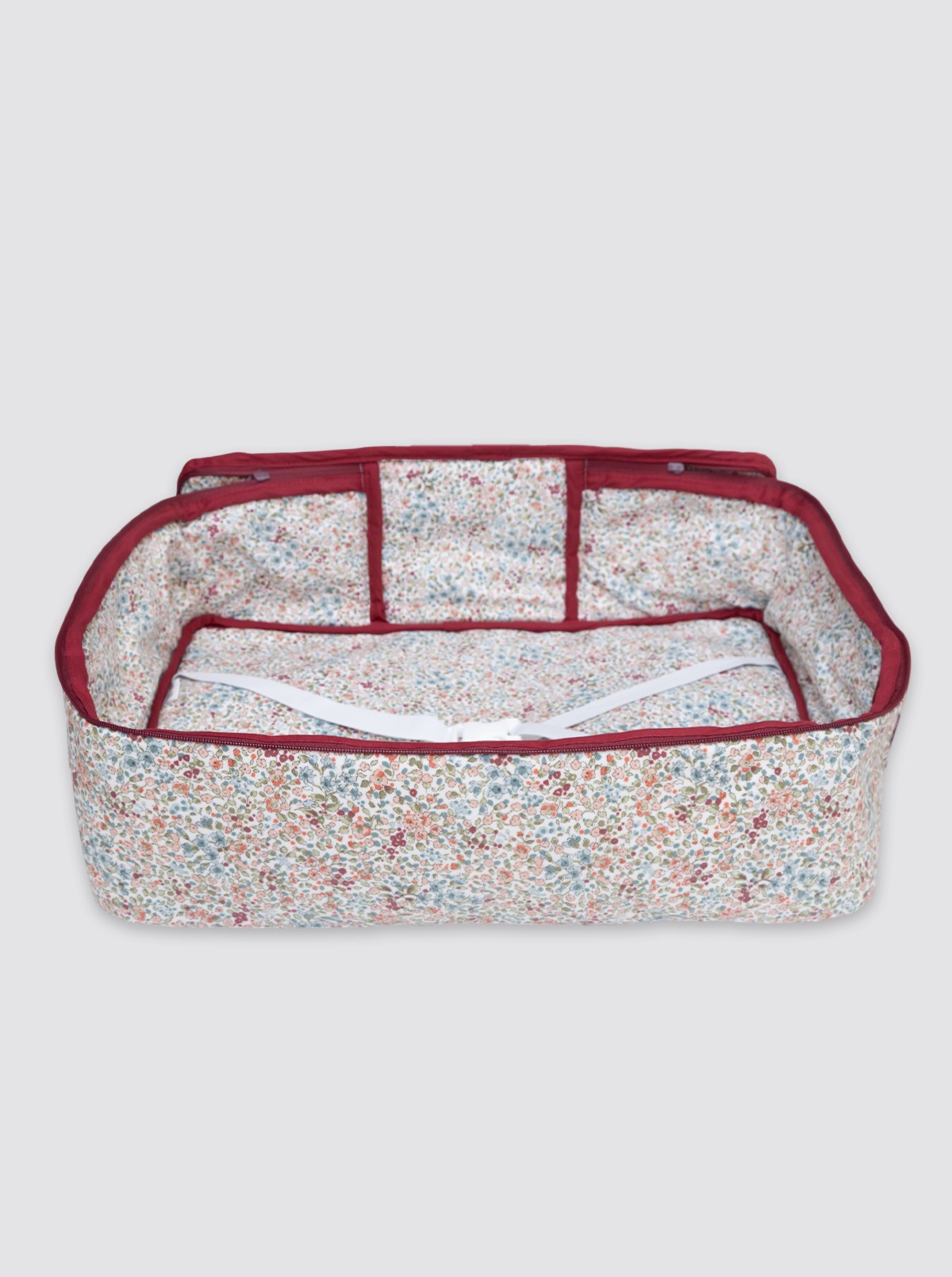 Sac de maternité imperméable, blanc, bordeaux