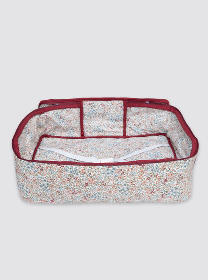 Sac de maternité imperméable, blanc, bordeaux