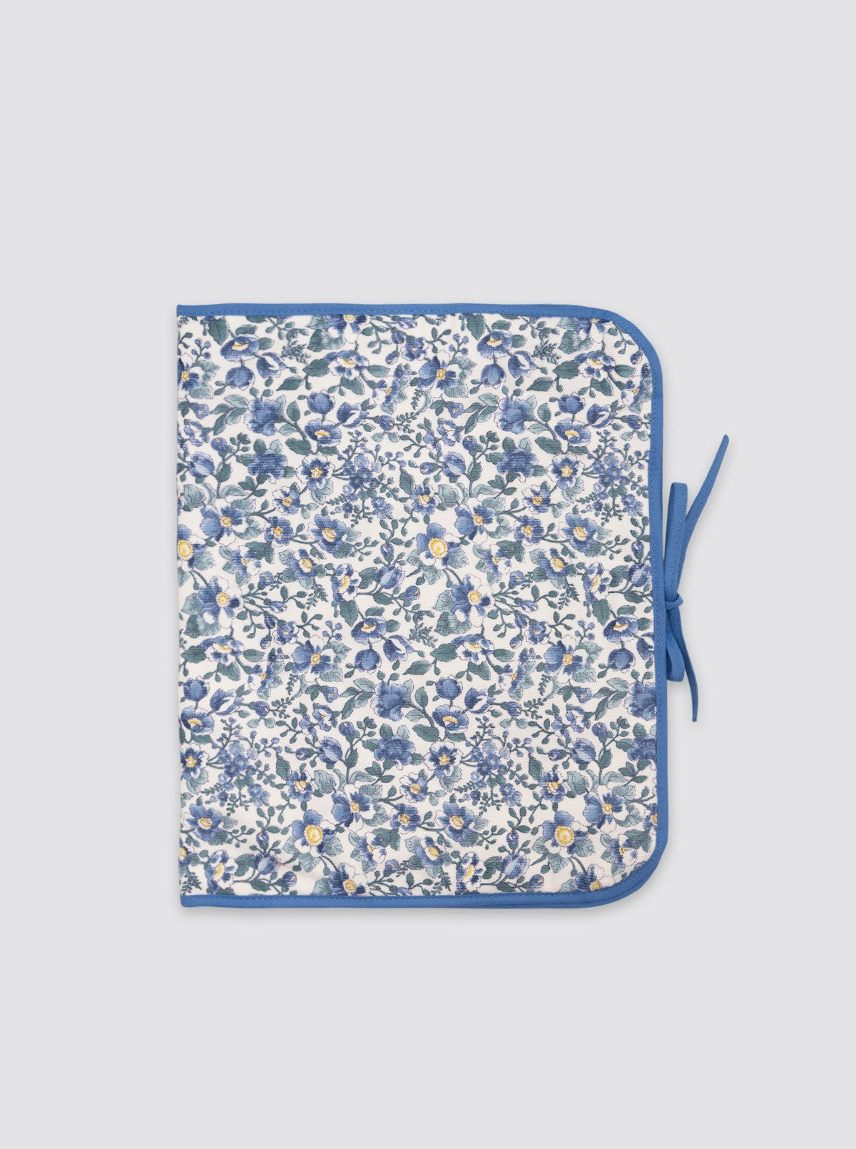 Sac de rangement pour vêtements en velours côtelé bleu à motif floral
