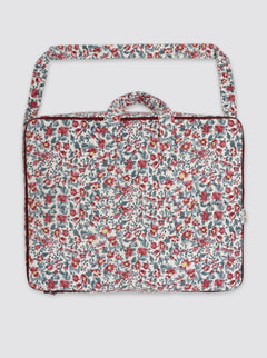 Sac de maternité Flor en velours côtelé, bordeaux