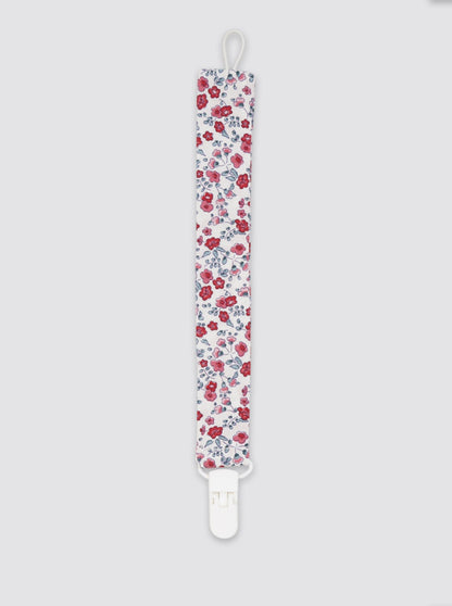 Pacifier Clip, Flower Collection, Burgundy Velvet