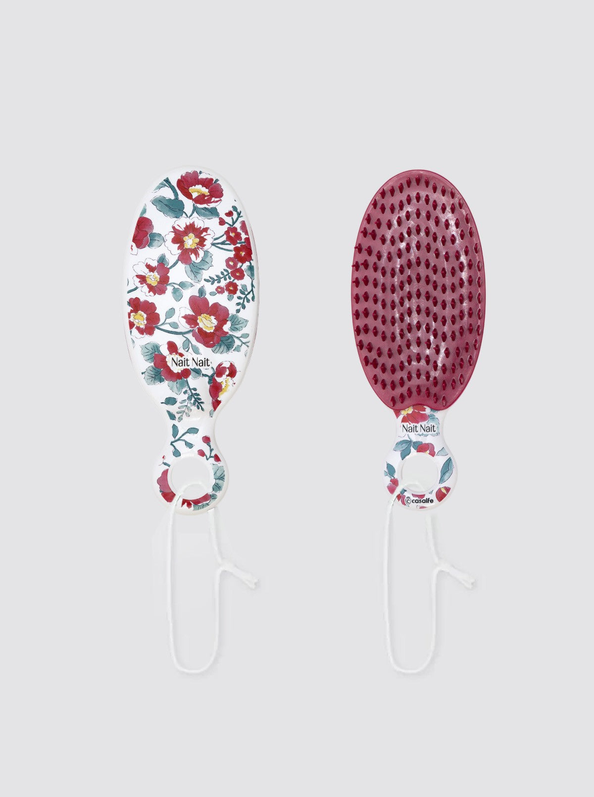 Cepillo Escurridor Flor Pana Burdeos