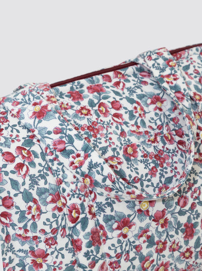 Sac de voyage en velours côtelé Flor, bordeaux