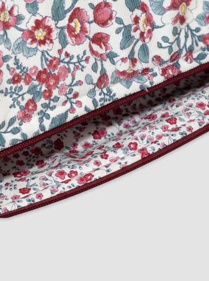 Sac de voyage en velours côtelé Flor, bordeaux