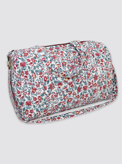 Sac de voyage en velours côtelé Flor, bordeaux