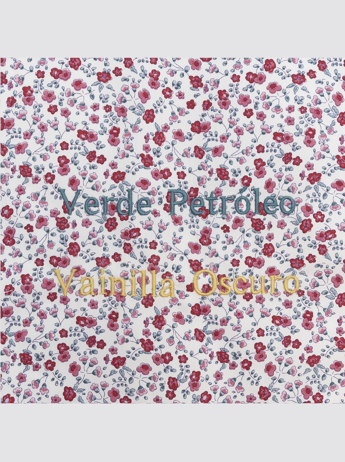 Sac organisateur de vêtements en velours côtelé bordeaux à motif floral