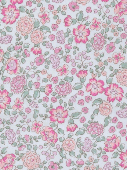 Square Thermal Bag with Pink Flowers for Girls