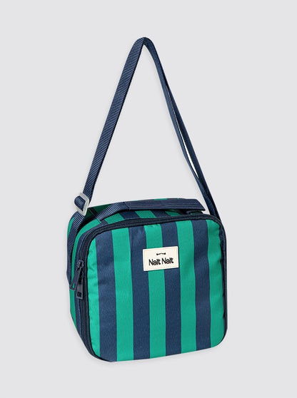 Bolsa Térmica Cuadrada Rayas Marino y Verde