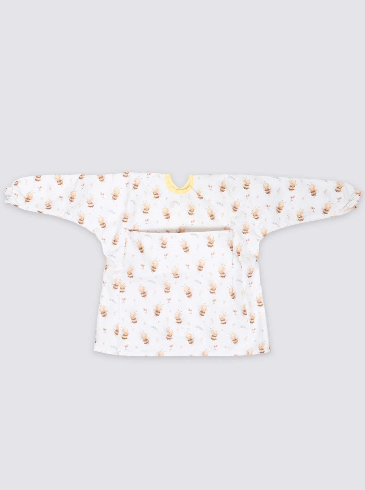 Blouse bébé avec poche, fleurs et abeilles