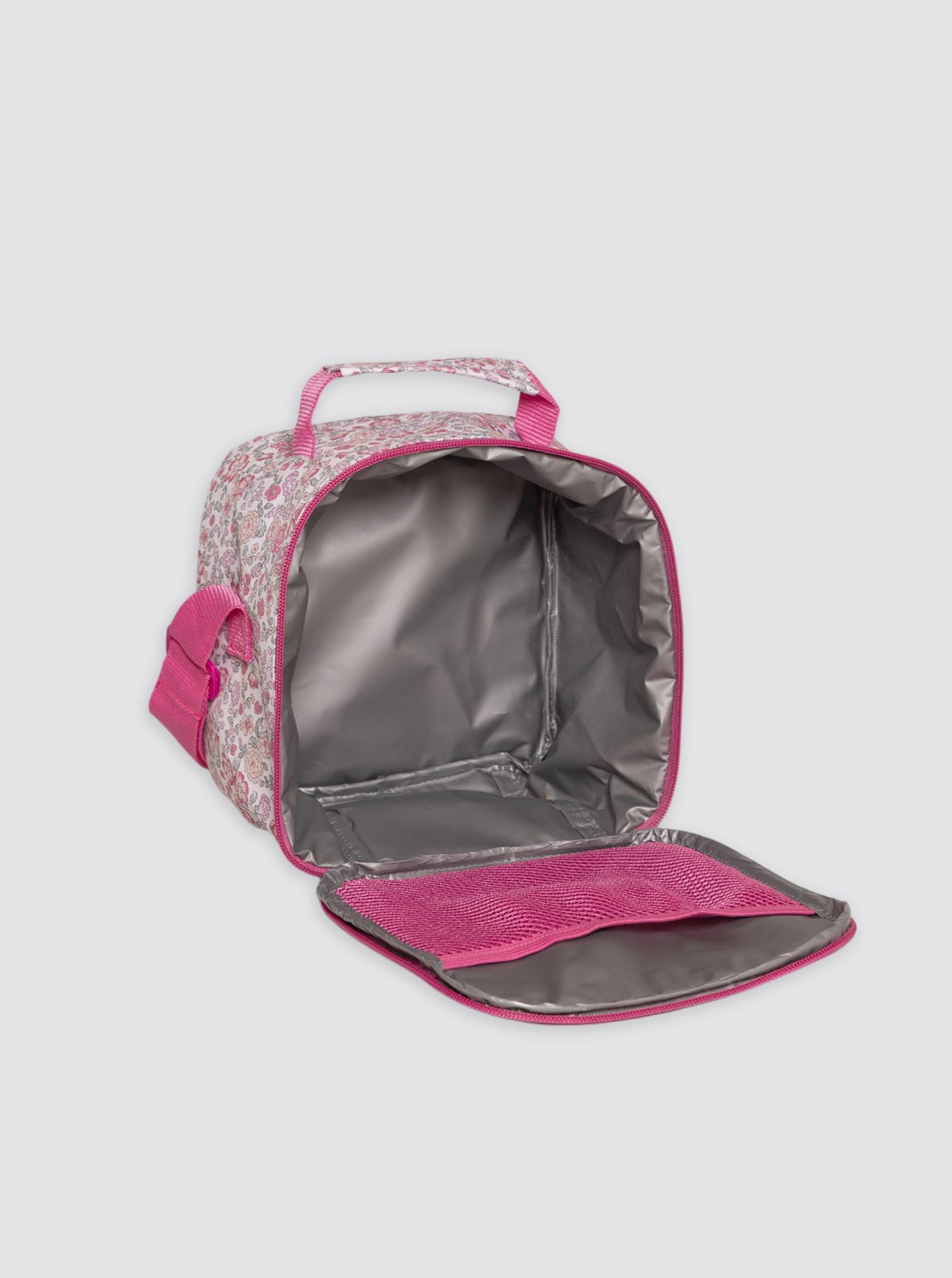 Bolsa Térmica Cuadrada Flores Nina Rosa