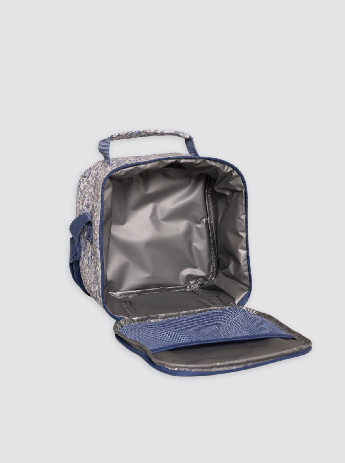 Bolsa Térmica Cuadrada Flores Nina Azul