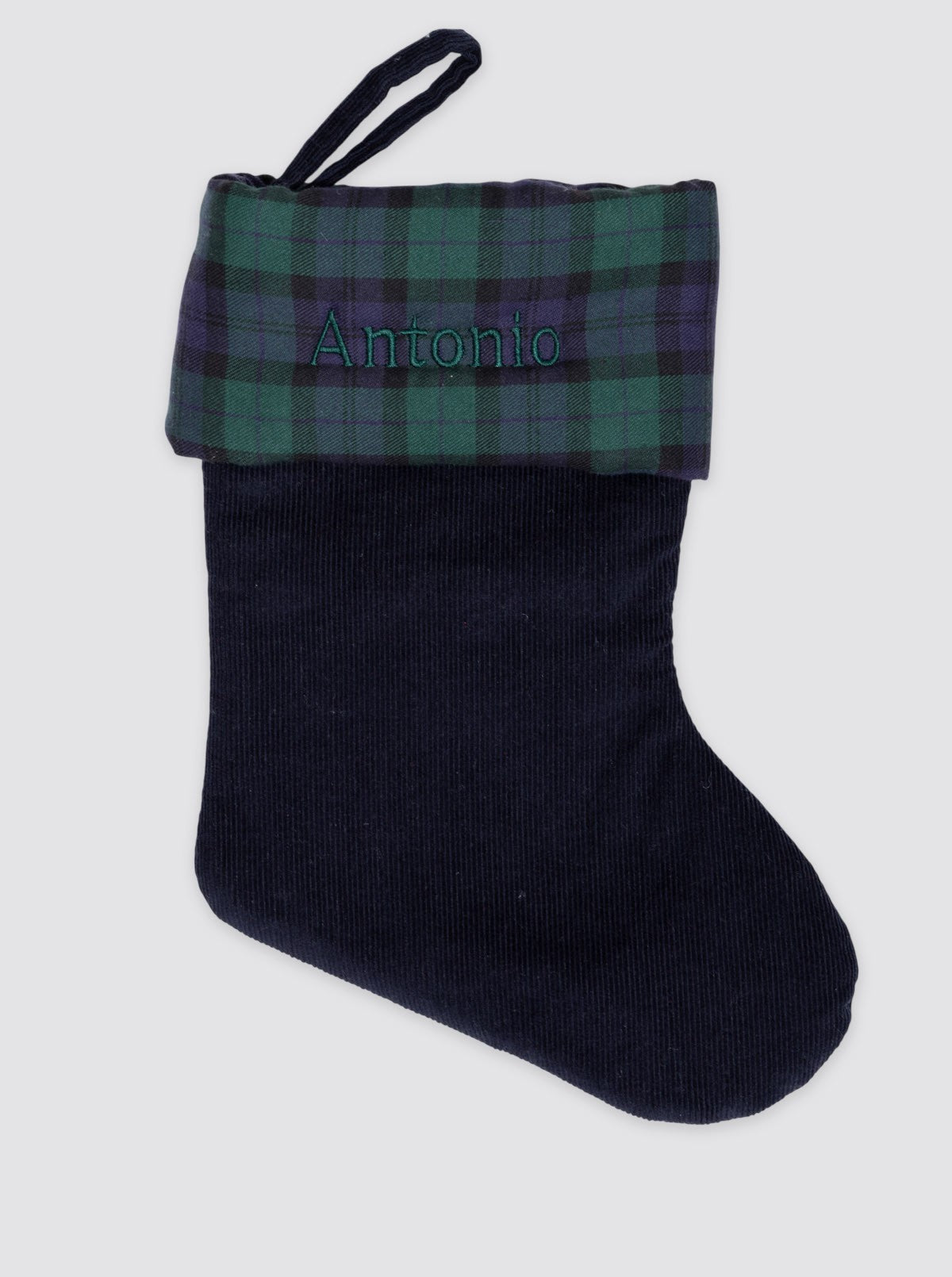 Calcetín Pequeño Navidad Pana Azul y Balmoral Marino