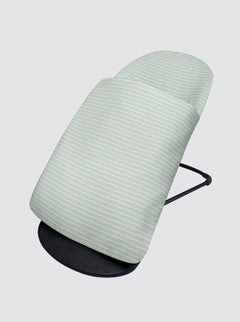 Babybjörn hammock cover with sleeping bag, horizontal green stripes