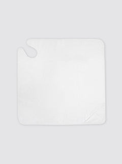 Serviette de bain pour bébé avec bande brodée blanche