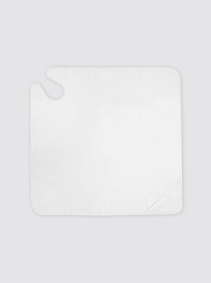 Toalla Baño Bebé Tira Bordada Blanca