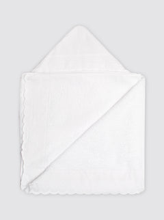 Mini serviette avec bande brodée blanche