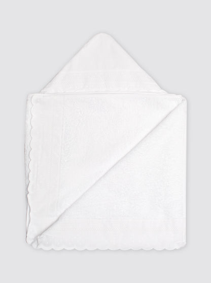 Toalla Mini Tira Bordada Blanca