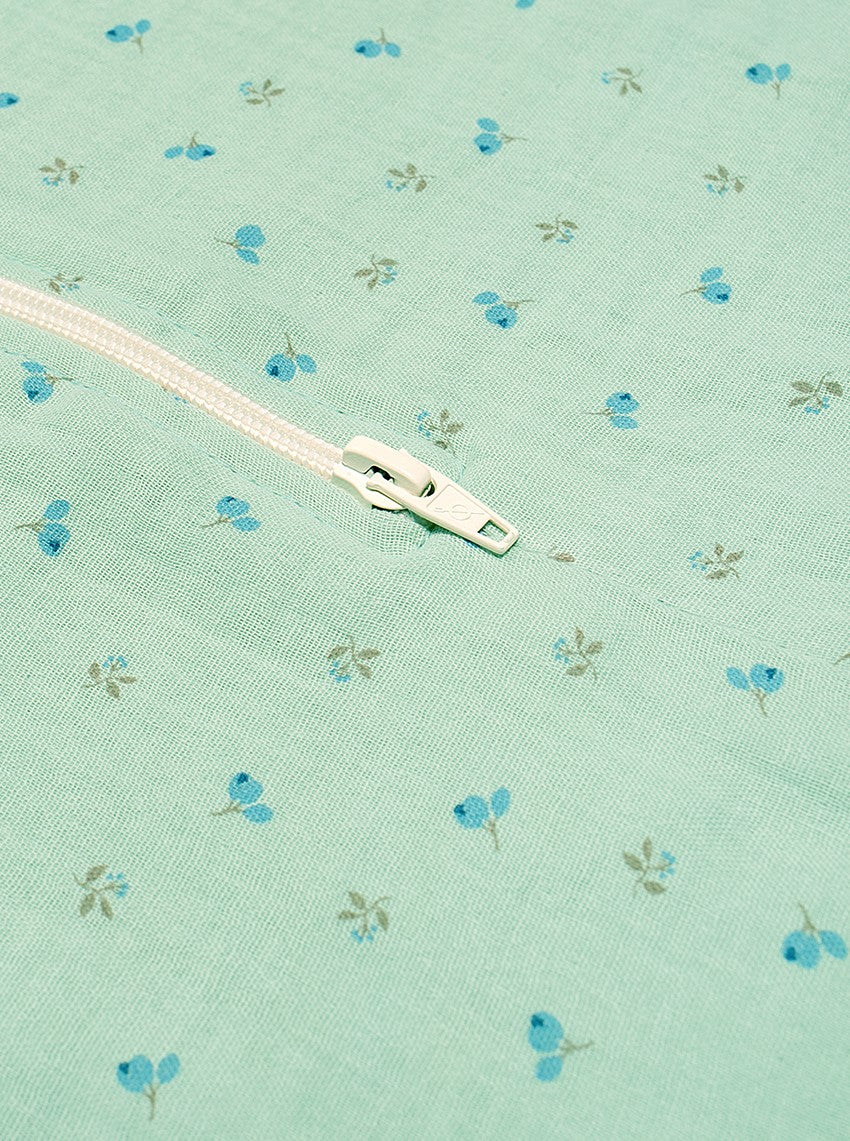 Pijama Burbuja Verde Bambula Florecitas