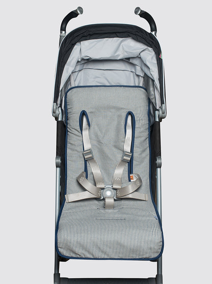 Funda de Verano Silla Ligera Lino Rustico Rayas Marino