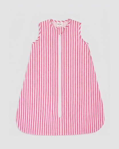 Saco Burbuja Bambula Rayas Rosas