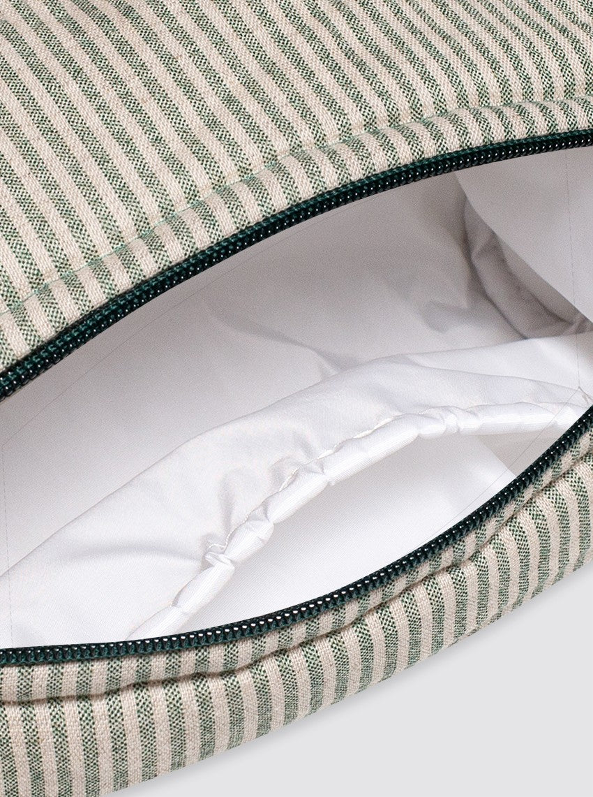 Neceser Lino Rústico Rayas Verde