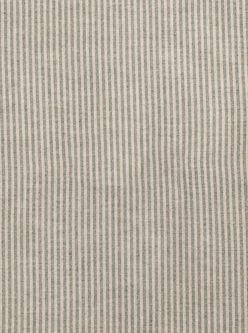 Trousse à brosses à dents rustique en lin à rayures vertes