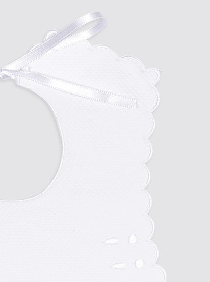 Waterproof Terry Cloth Bib with Embroidered Droplets