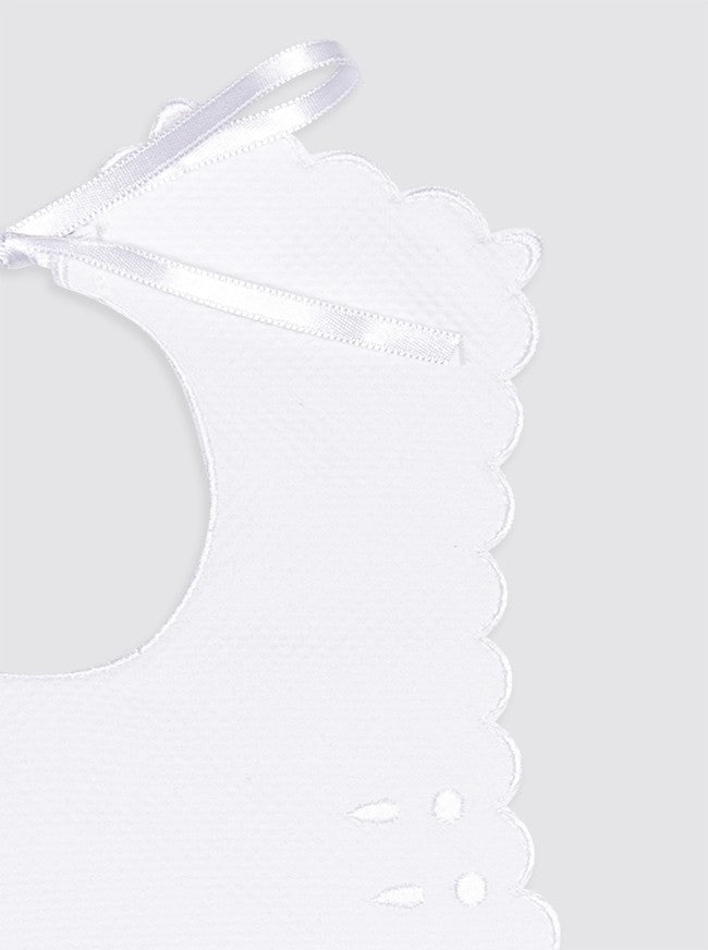 Bavoir imperméable en tissu éponge avec broderies en forme de gouttelettes