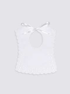 Waterproof Terry Cloth Bib with Embroidered Droplets
