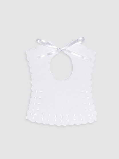 Waterproof Terry Cloth Bib with Embroidered Droplets