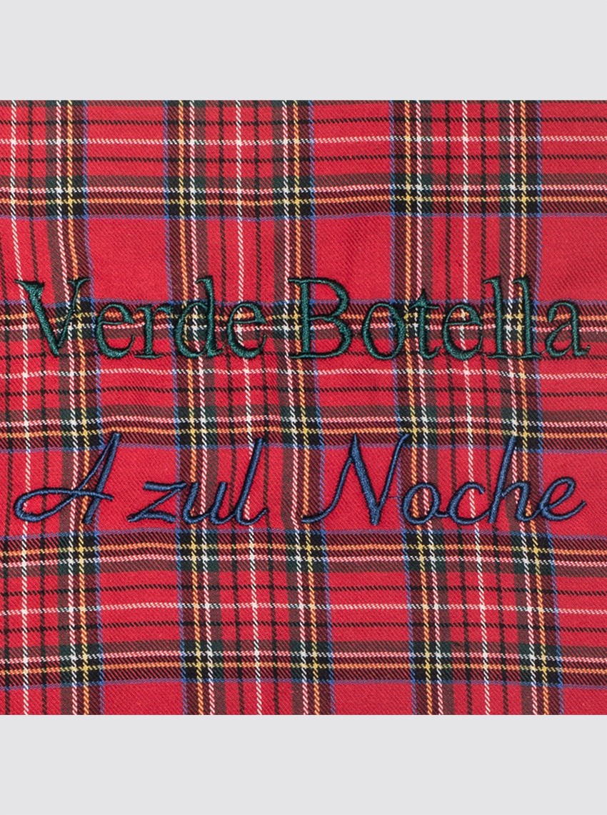 Calcetín Navidad Pana Verde y Balmoral Rojo