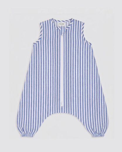 Pijama Burbuja Bambula Rayas Azules