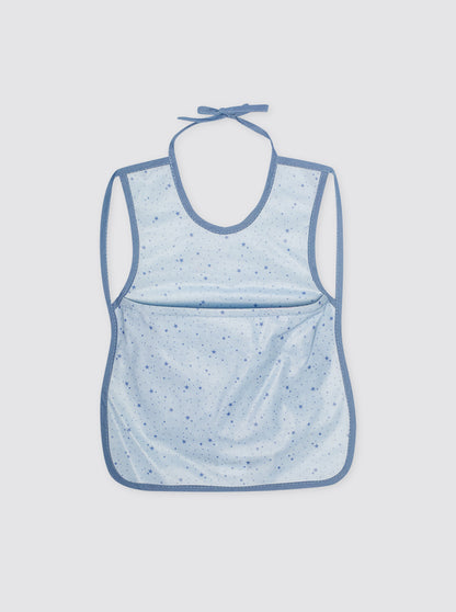 Babero Con Bolsillo Interior Estrellas Azules