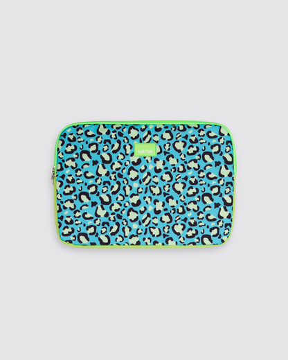 Funda para portáti 14" Leopardo Verde Flúor