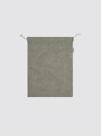 Talega Pequeña Lino Rústico Rayas Marino