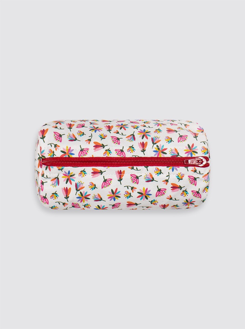 Petite trousse de toilette Otomi à fleurs rouges