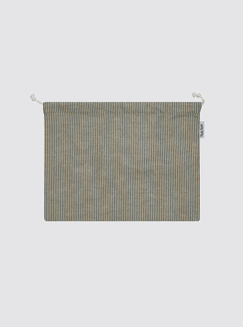 Talega Grande Lino Rústico Rayas Marino