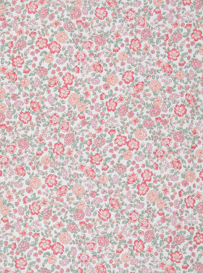 Baby Bath Towel with Flowers, Pink