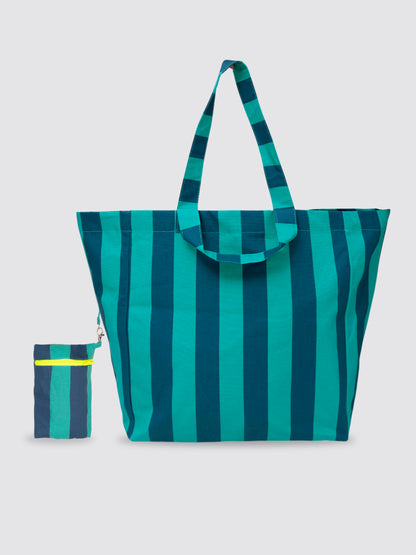 Bolsa de Playa EXTRA Grande Rayas Tarifa Verde