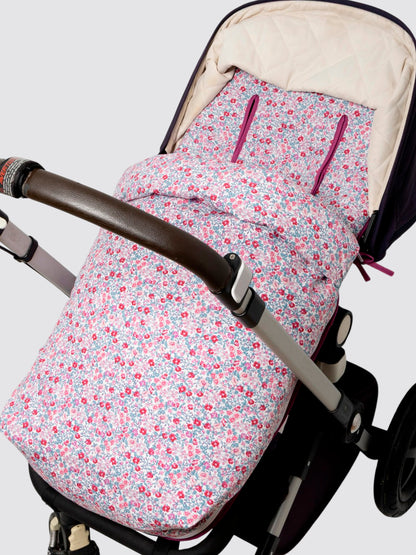 Funda de Silla con Saco Universal Flor Lola Rosa