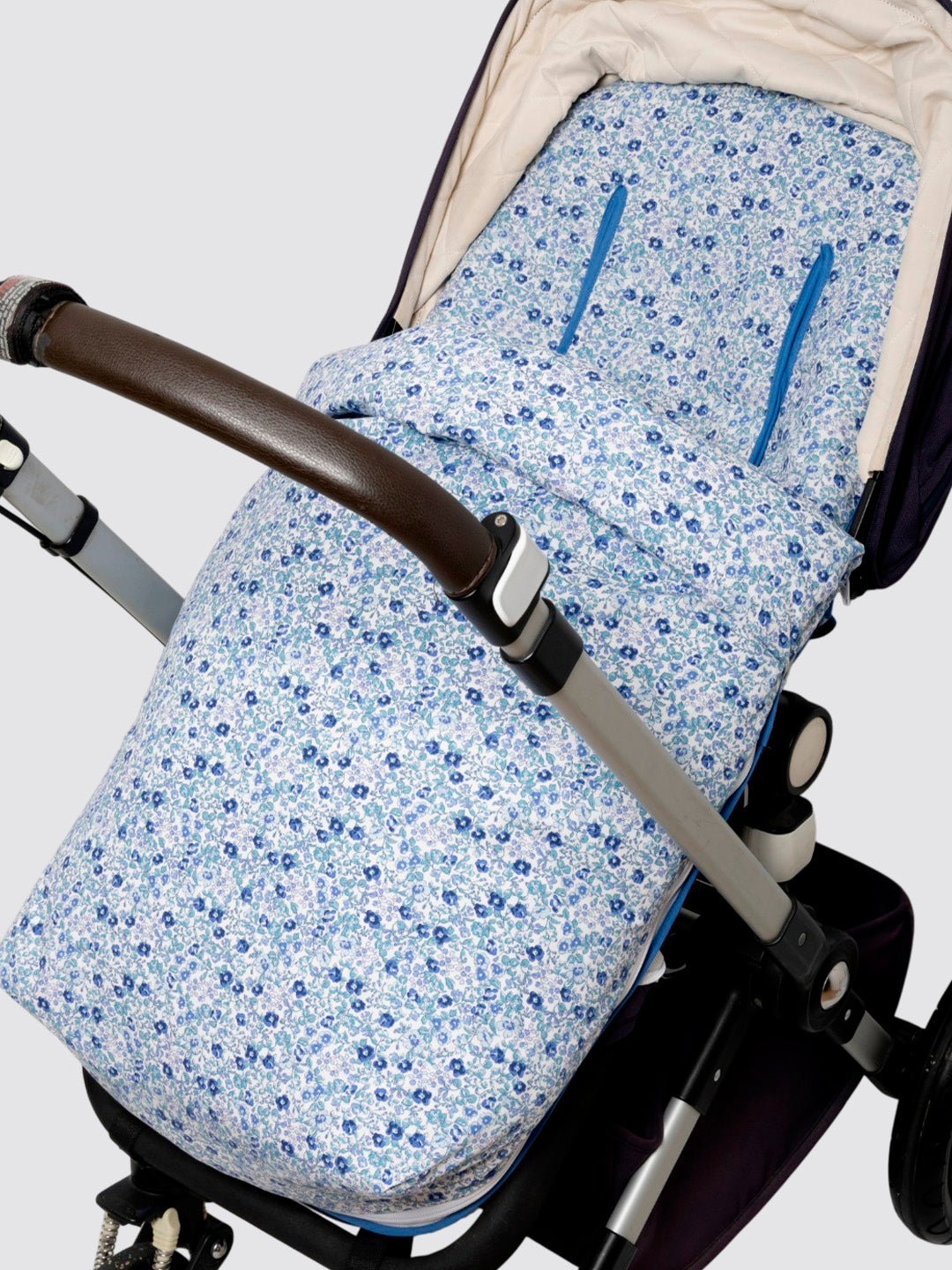 Funda de Silla con Saco Universal Flor Lola Azul