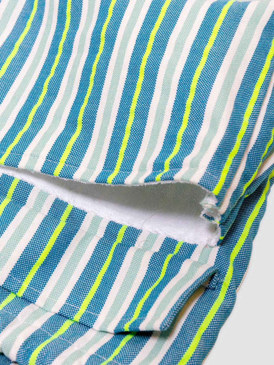 Playa Roll Bag Rayas Flúor Amarillo