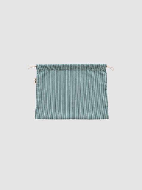 Large Green Striped Bag