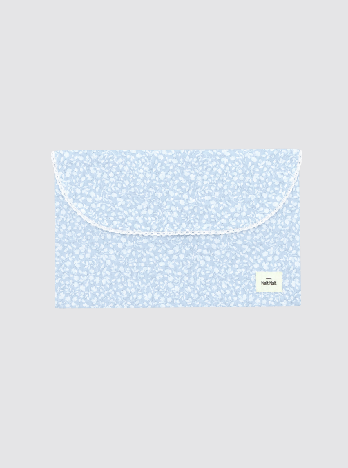 Bolsa de Ropa Pequeña con Tira Bordada Granadas Azul