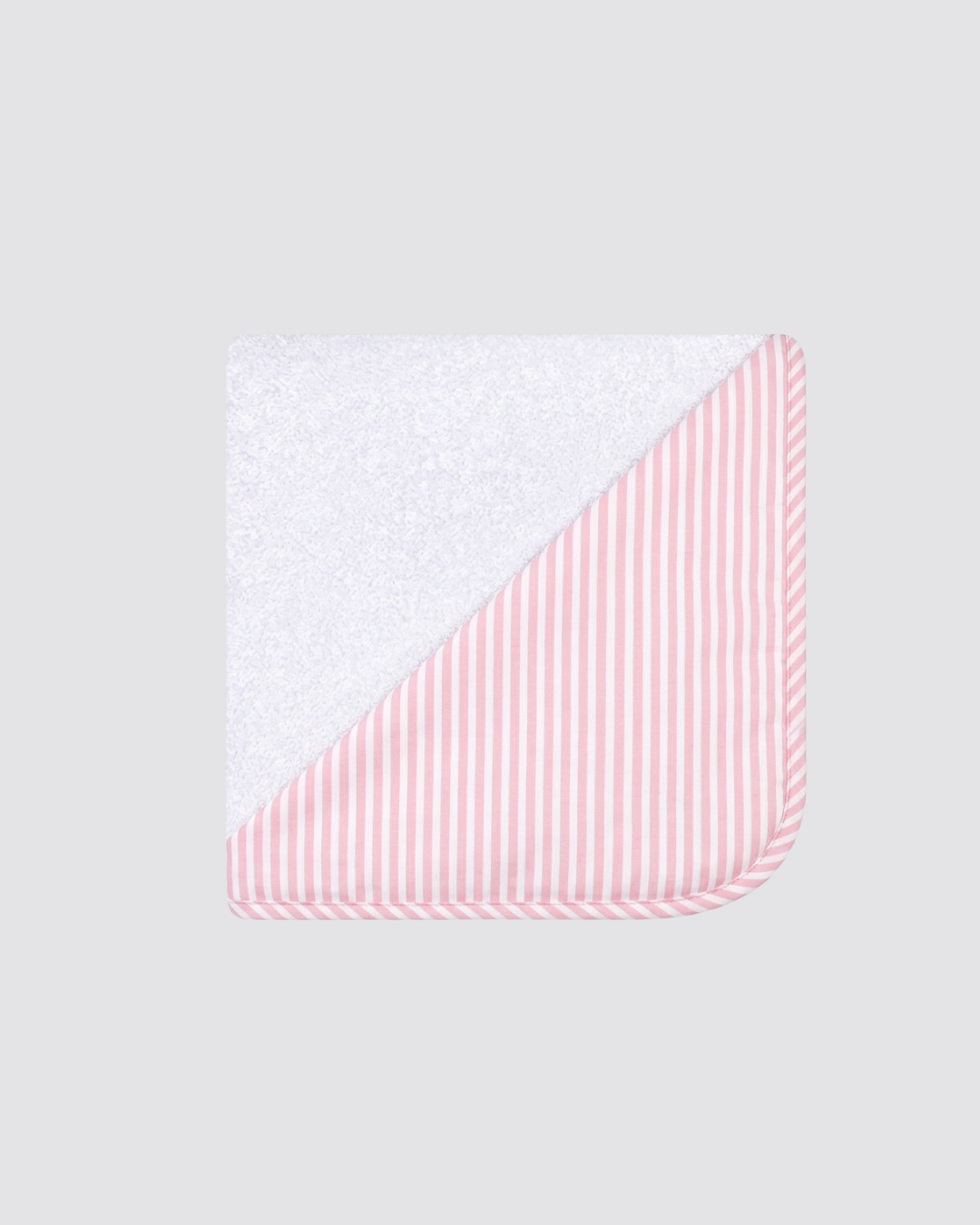Serviette de bain bébé rayée rose d'été