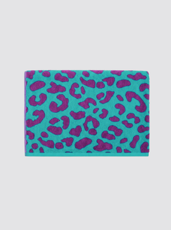Large Purple Leopard Print Beach Towel