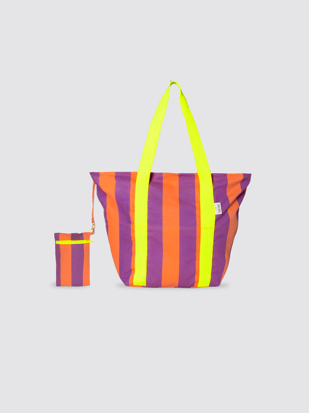 Bolsa de Playa Pequeña Rayas Tarifa Rosa